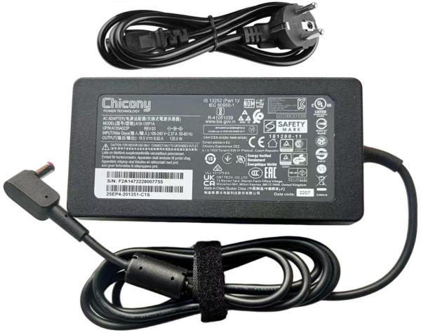 Original 19.5V 6.92A 135W Acer Aspire 7 A715-72G-517N Adaptador AC Carregador + Cabo