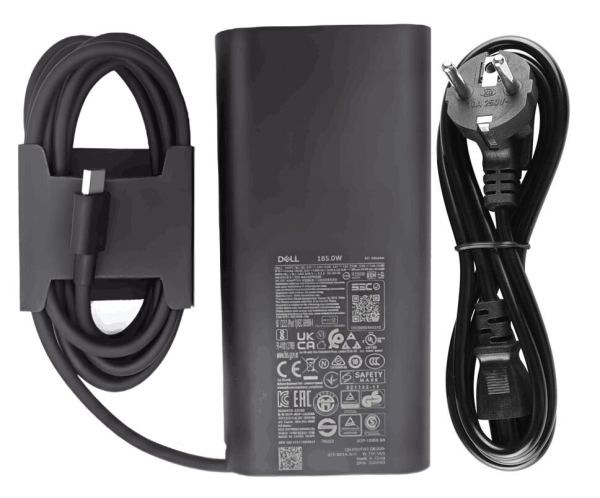 Original 165W USB-C Dell 0GXFW2 GXFW2 Carregador AC Adaptador + Cabo
