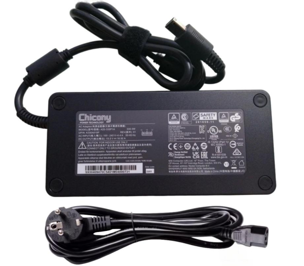 Original 19.5V 16.92A 330W MSI Raider GE78 HX 14VGG-226XES Adaptador AC Carregador + Cabo