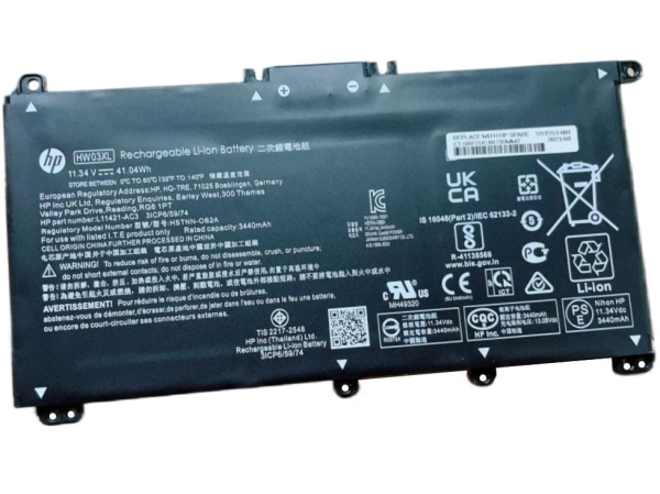 Original 3440mAh 41.04Wh HP Pavilion 15-eg0009ua 15-eg0051ne 15-eg0341nia Bateria