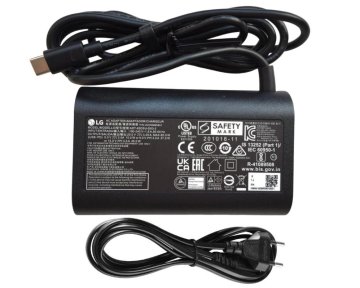 Original 65W USB-C LG Gram Pro 16 16Z90SP-K.AAB6U1 Adaptador AC Carregador + Cabo