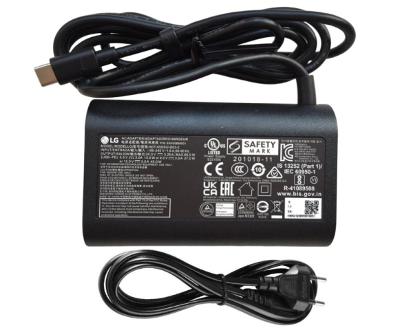 Original 65W USB-C LG Gram 14T90Q-K.AAB7U1 Adaptador AC Carregador + Cabo
