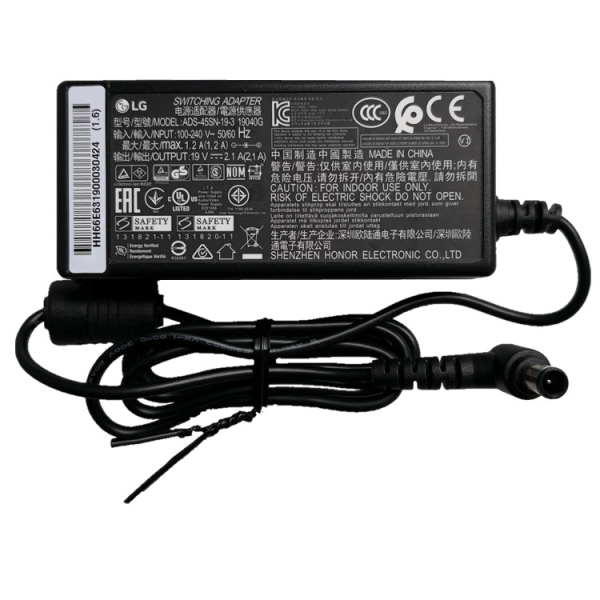 Original 19V 2.1A 40W LG 24MP57HQ Carregador AC Adaptador + Cabo